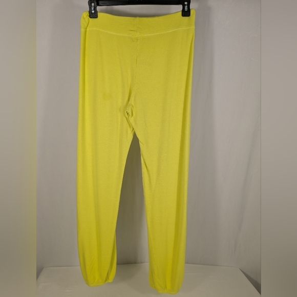 New Sundry Vibrant Yellow Sweat Pants with Ombre Pink & Blue Draw Sting Size 2 - Picture 2 of 10